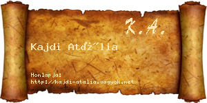 Kajdi Atália névjegykártya
